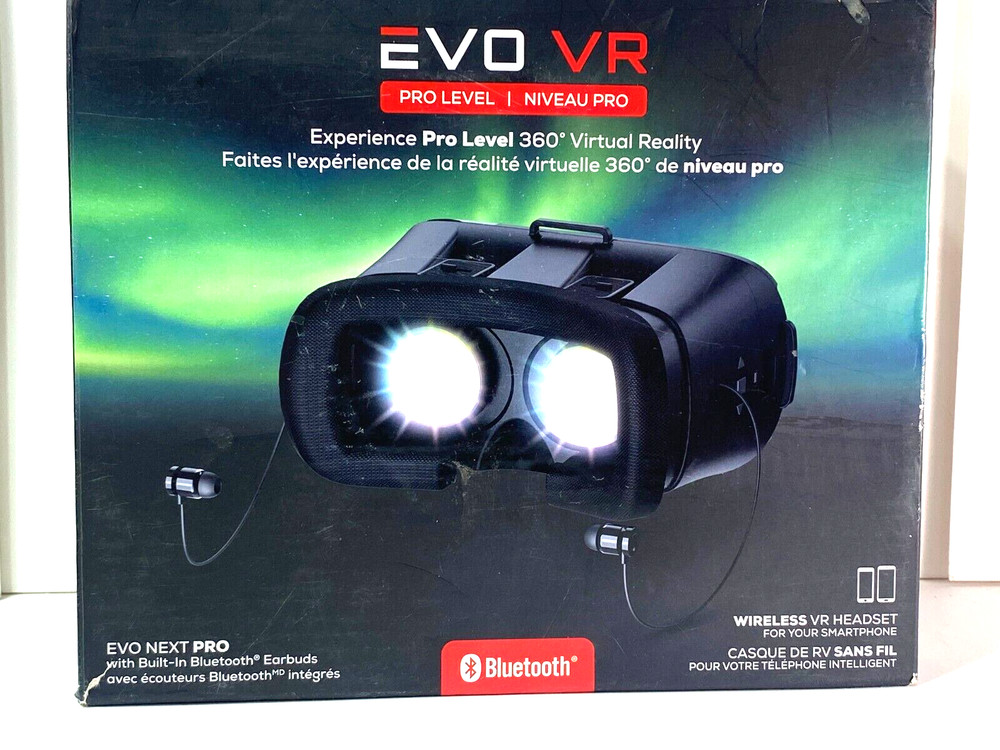 EVO VR PRO LEVEL 360 VIRTUAL REALITY BLUETOOTH WIRELESS HEADSET NEW OPEN BOX