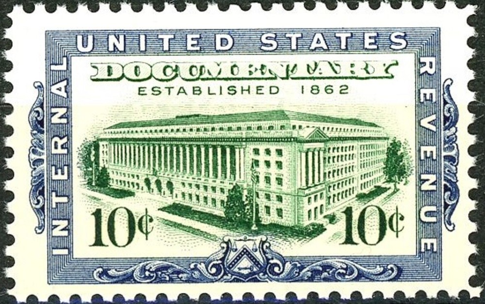 Internal Revenue Documentary Stamp with "Established 1862" Scott's R733 MNH