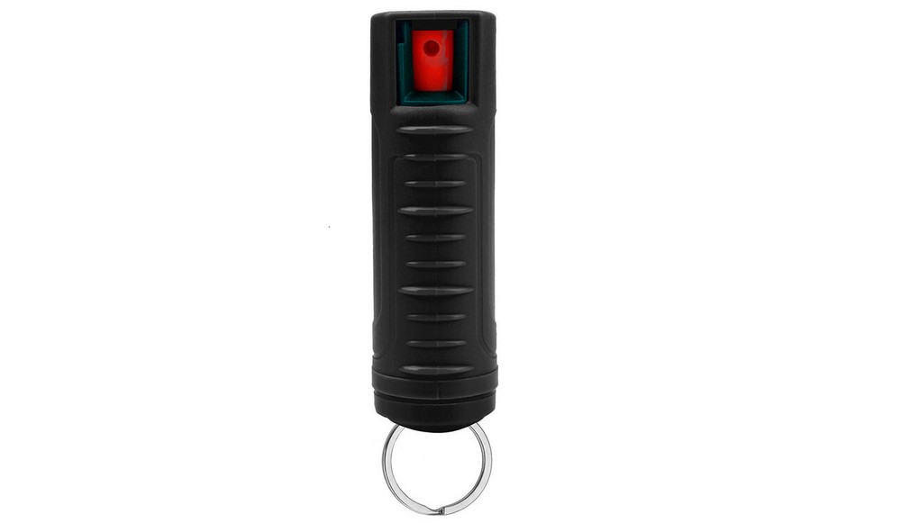 BURN Pepper Spray Keychain 1/2oz Self Defense Quick Release Security Case Black