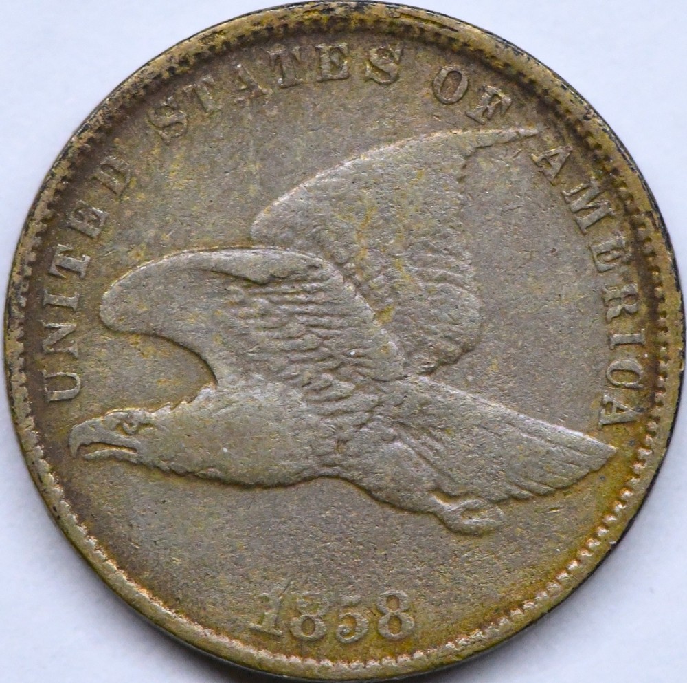 1858 flying eagle cent small letters