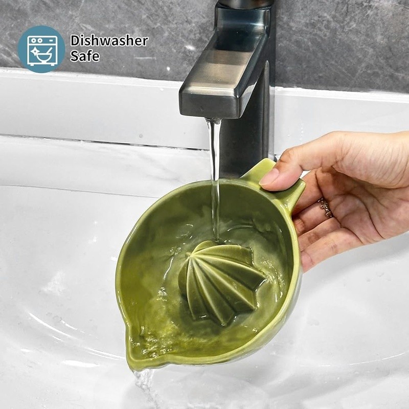 Ceramic Lemon Juicer Bowl Manual Squeeze Easy Clean Portable Kitchen Tool New