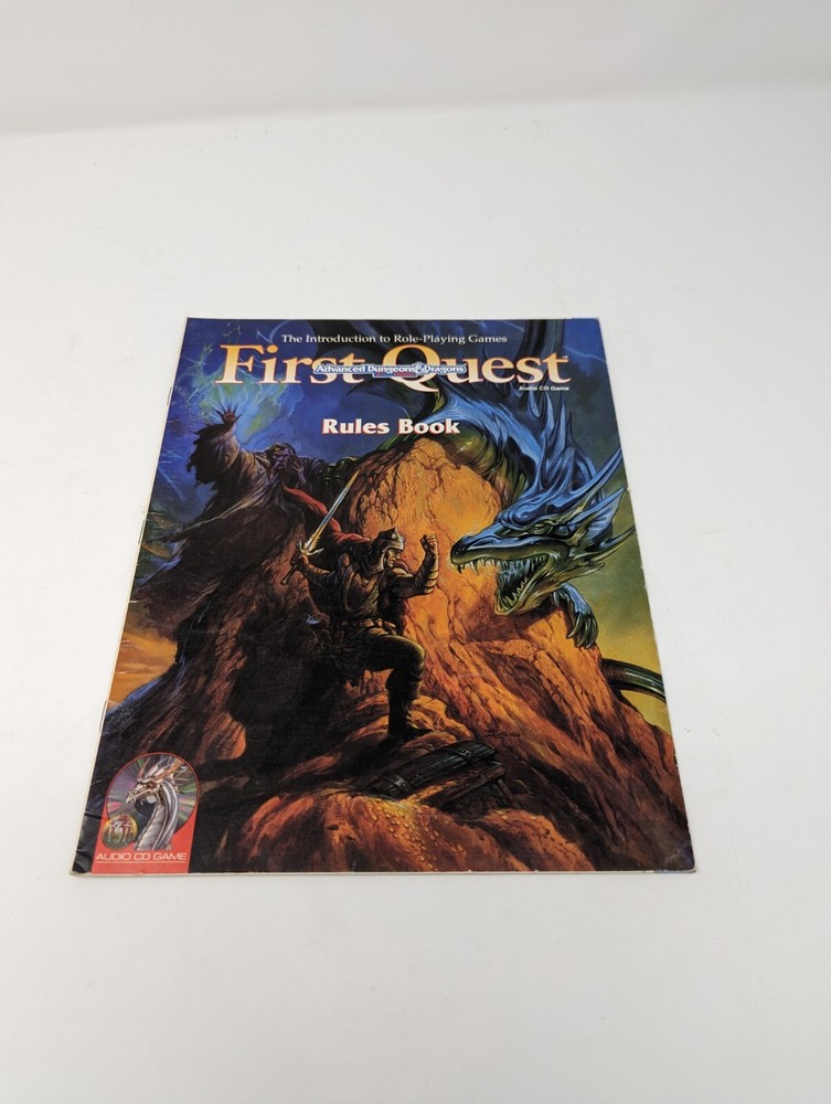AD & D First Quest Audio CD Game RULE BOOK ONLY Dungeons Dragons