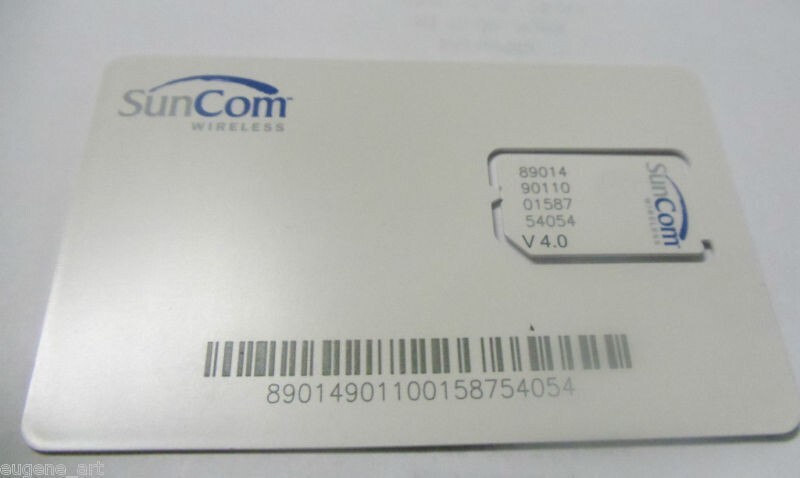 SunCom SIM Card Never Activated Replacement Prepaid Chip for Phones