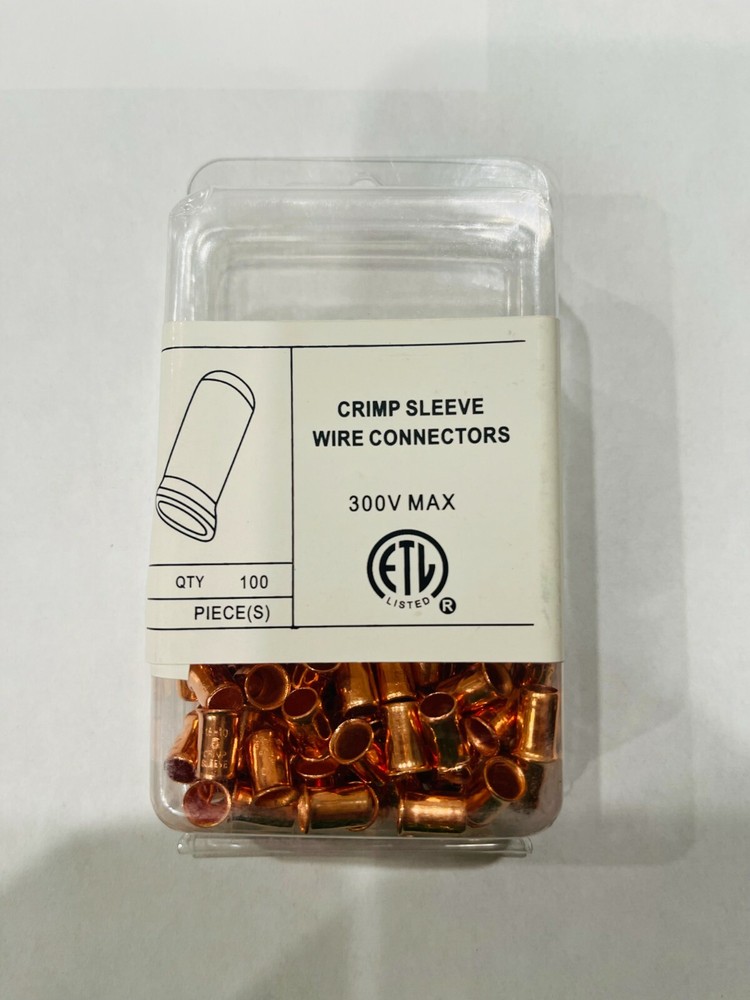 CRIMP SLEEVE 100 Connectors - 18-10AWG