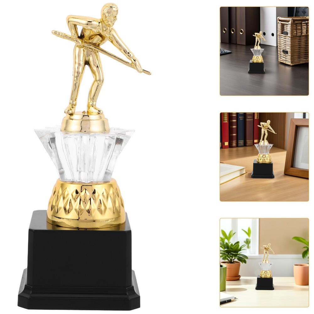 Pool Table Trophy Billiards Award Cup Player Statue