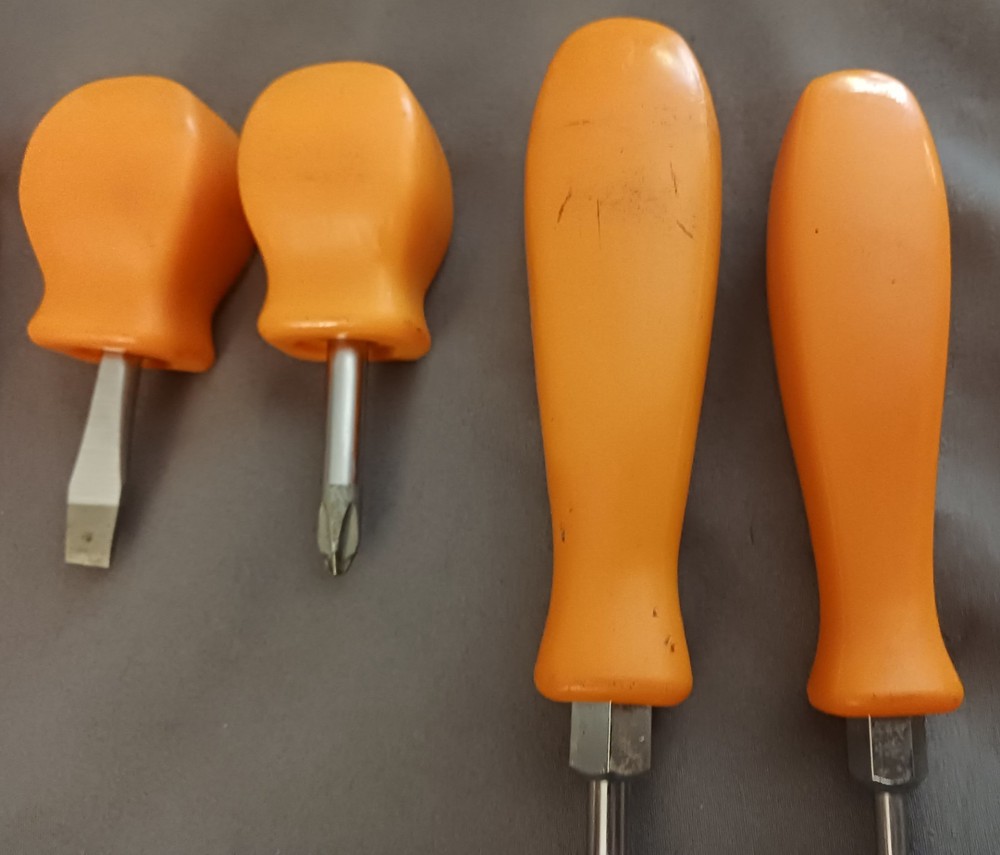 Vintage Matco Tools 8pc Orange Hard Handle Screwdriver Set SDM