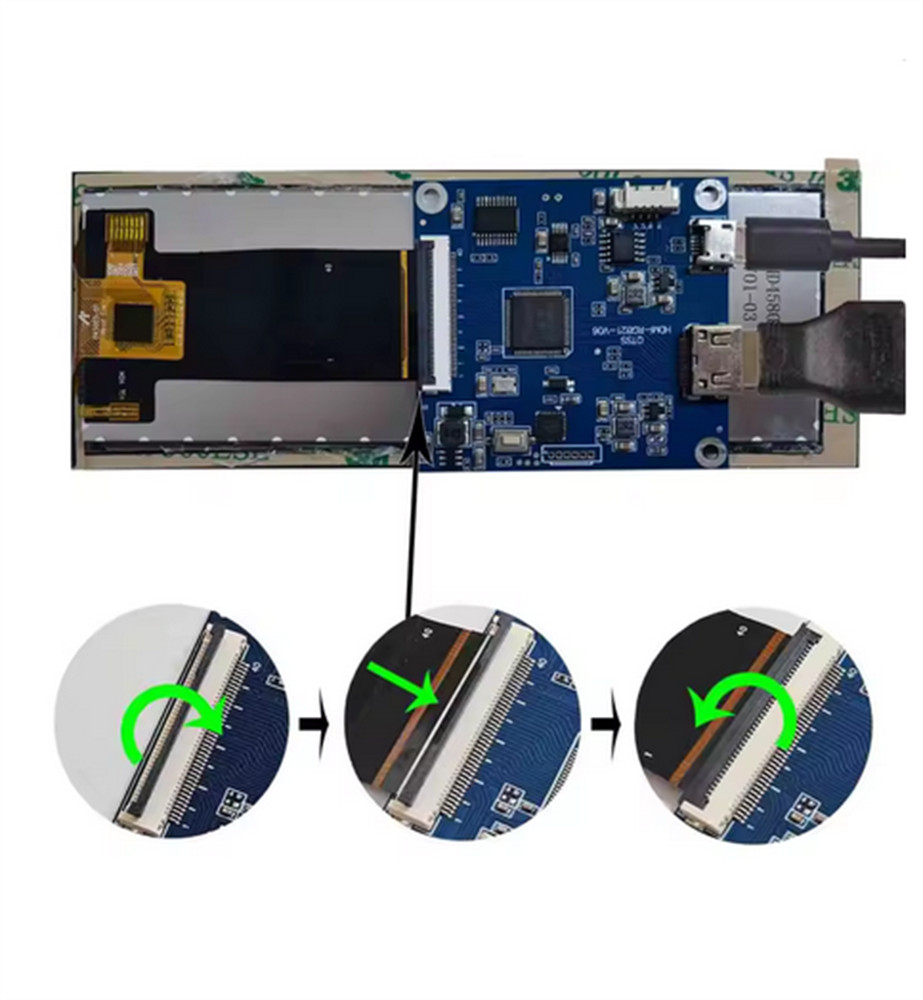 Lcd Panel Display With Hd-Mi Board 4.58" 320X960 700Nit Bar Touch Lcd Screen