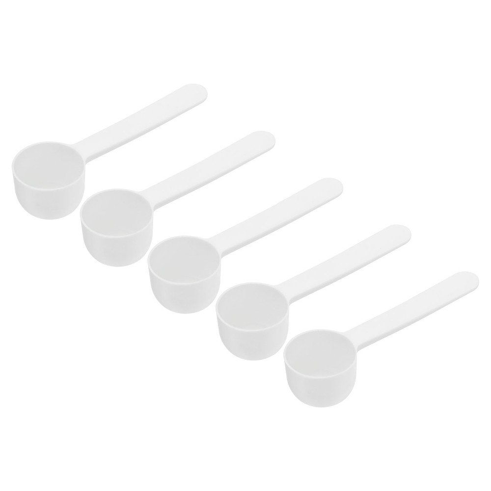 15Pack Micro Spoons 5 Gram Measuring Scoop Plastic Flat Bottom Mini Spoon