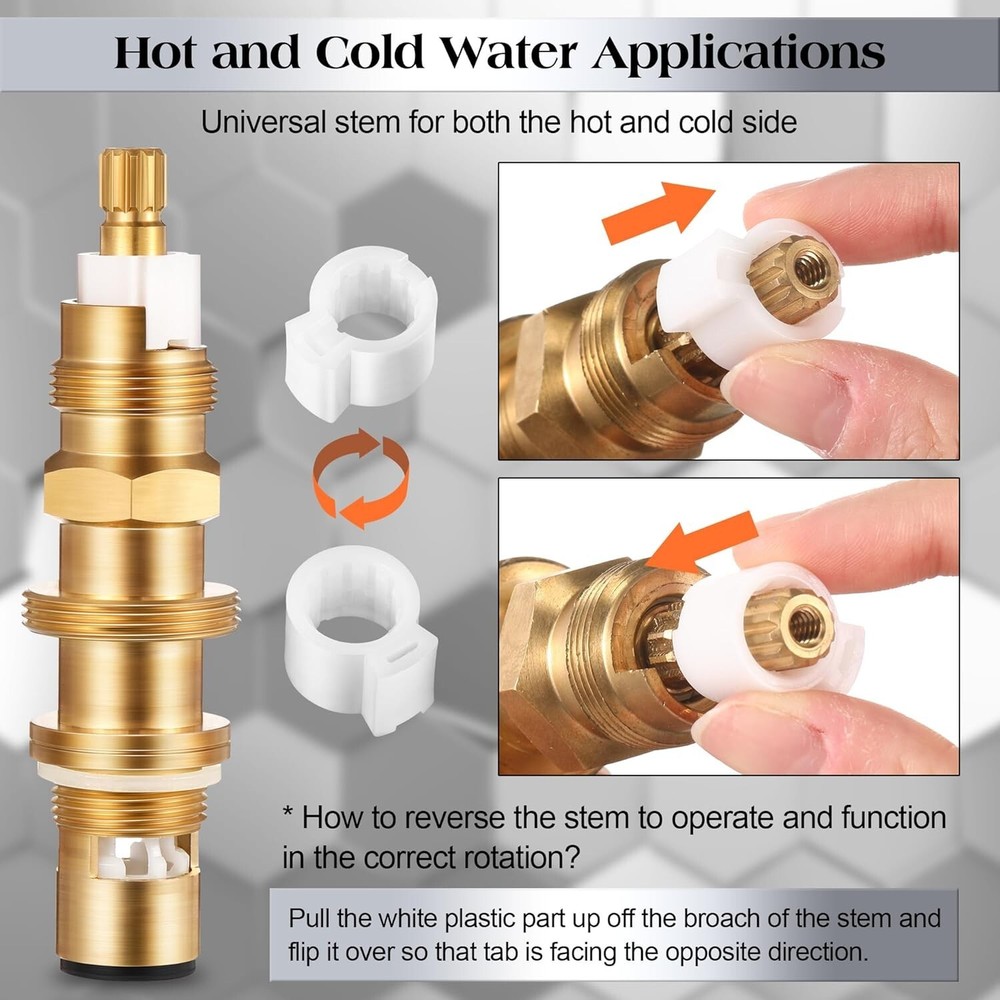 Ceramic Disc Cartridge Replacement for 910-030, Shower and Faucet Stem 2 Pack