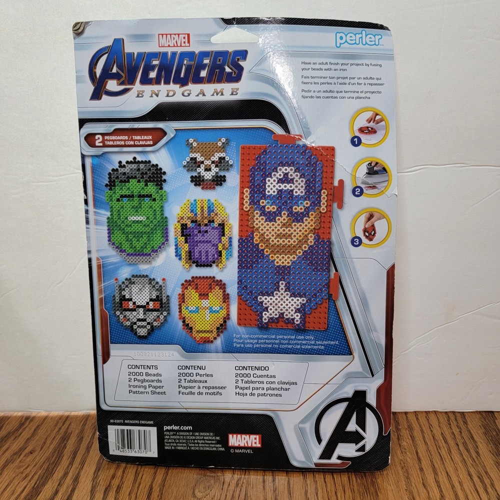 Perler Fused Bead Kit 2000pc Marvel Avengers Endgame New!
