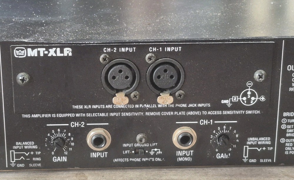 Crown 800 CSL Professional Audio Amplifier