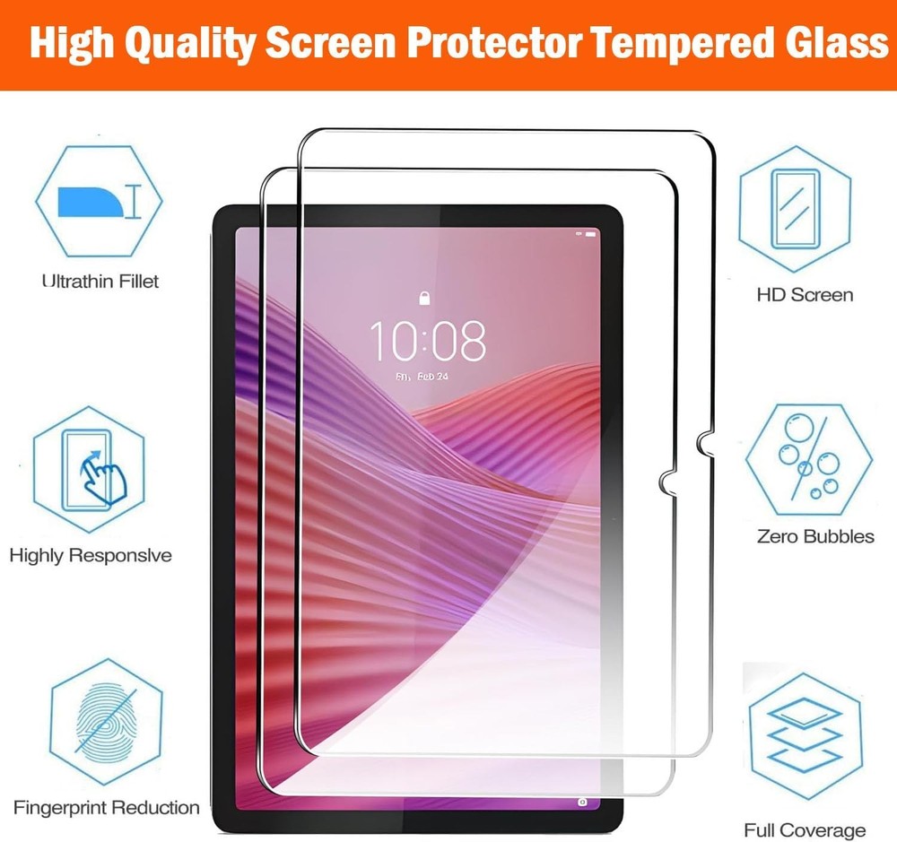 Lenovo Tab 10.1" Screen Protector 2-Pack - 9H Hardness, Anti-Scratch