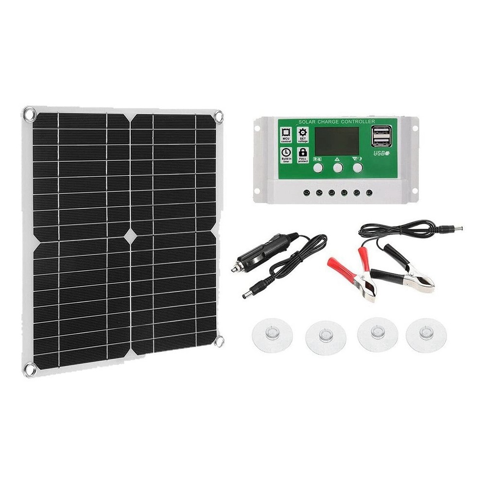 12W Solar Panel Kit 50A 12V Battery  with Controller Caravan Boat M9I64668