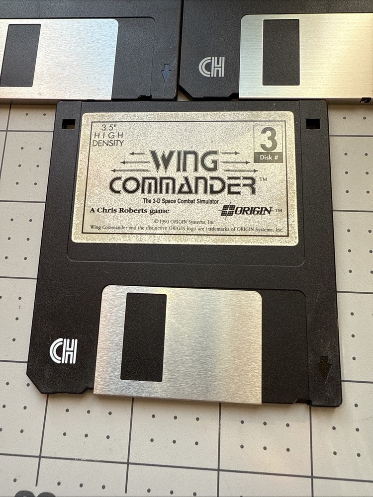 Wing Commander 3D Space Combat 3.5” Floppy Disks 3 Untested