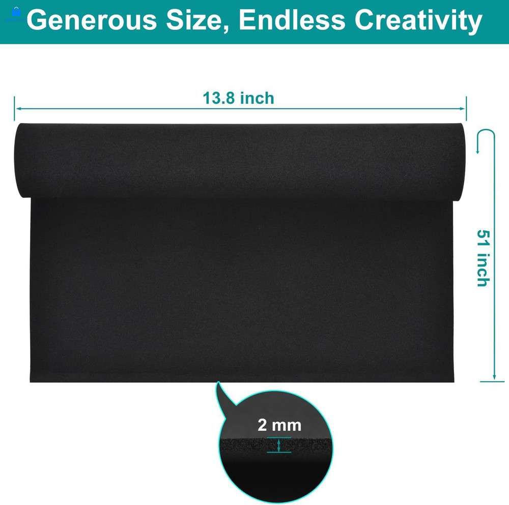 EVA Foam Roll - Sheets for Crafts,Cosplay 2MM-Thickness, Black