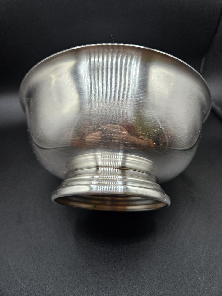 Vintage Gorham Electrum Plate 8" Diameter Footed Bowl YC780