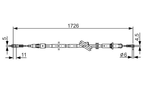 Cable Pull, parking brake BOSCH 1987477897