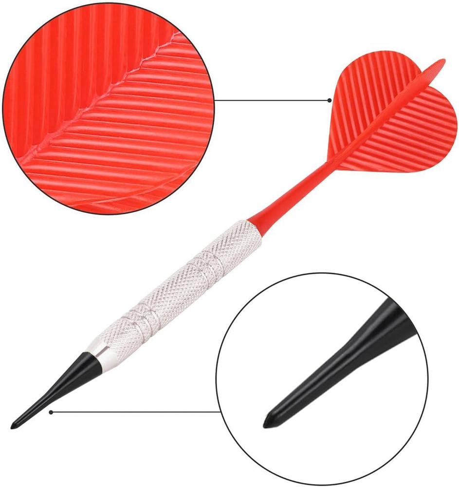 Soft Dart, 12 Pcs Dart with Plastic Soft Tip Points for Dartboard