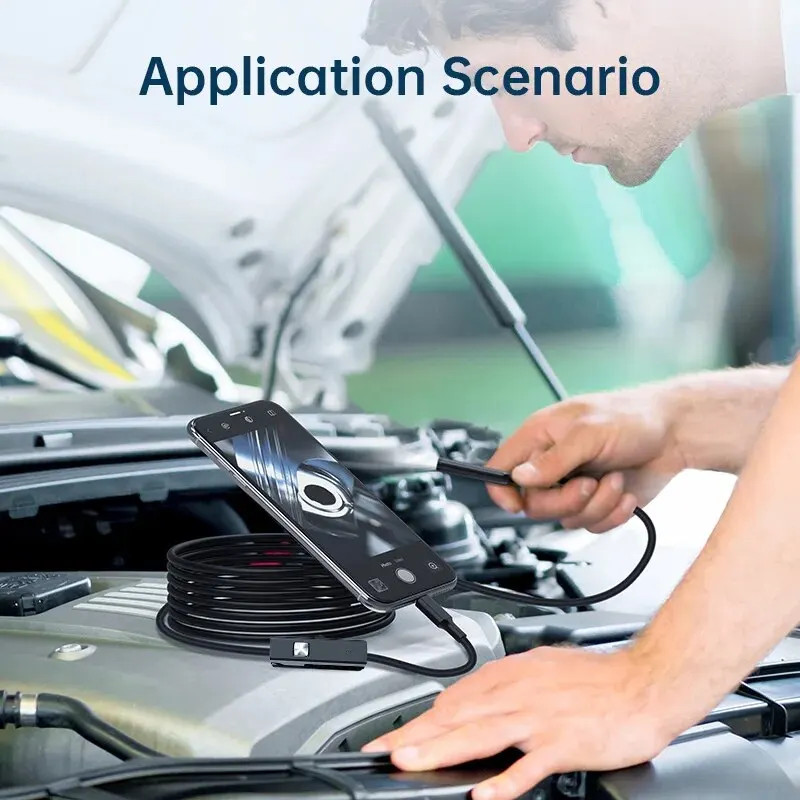 7.0MM TYPE-C Endoscope Camera IP67 Waterproof 6 LEDs Adjustable USB Android