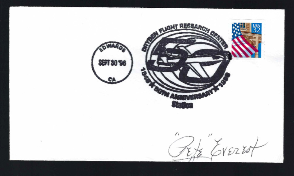 Pete Everst signed cover Test Pilot Bell X-1 Rocket Plane
