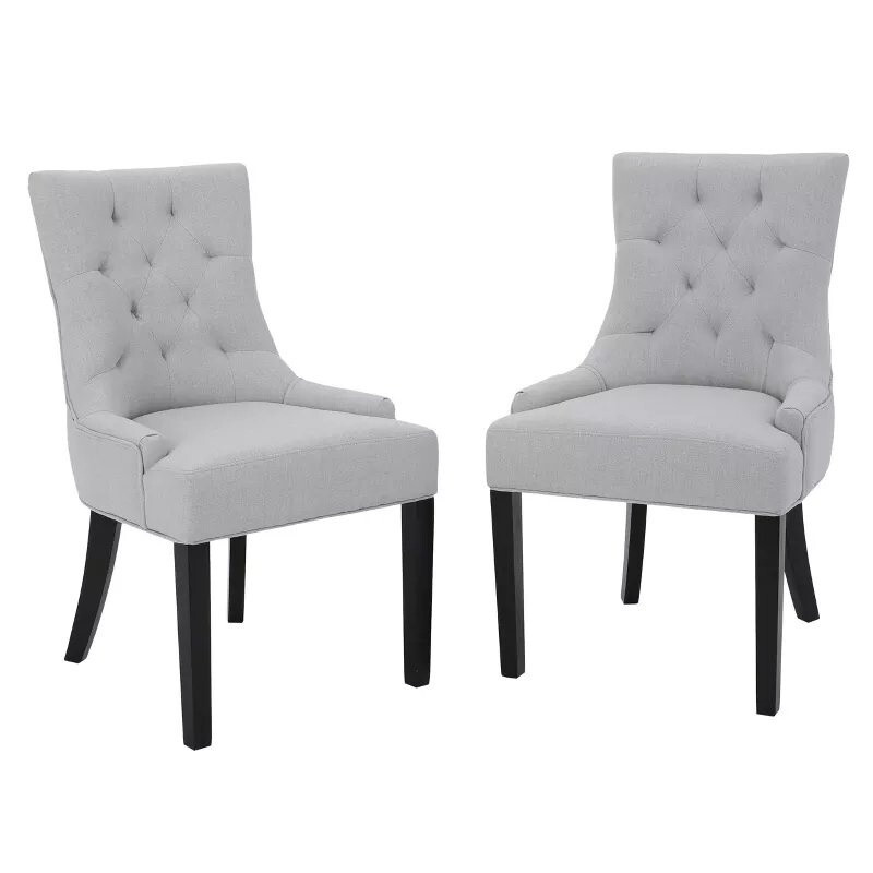 Christopher Knight Home Hayden Fabric Dining Chairs, 2-Pcs Set,Polyester, Light