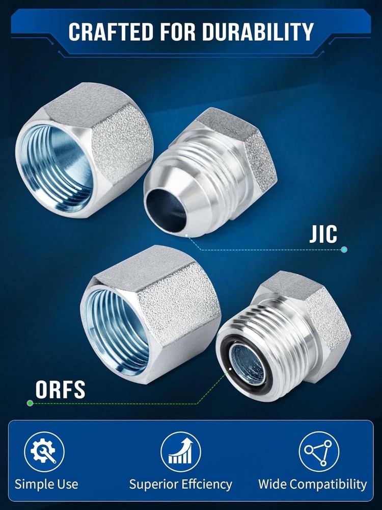 160 PC Hydraulic Cap Plug Kit JIC ORFS