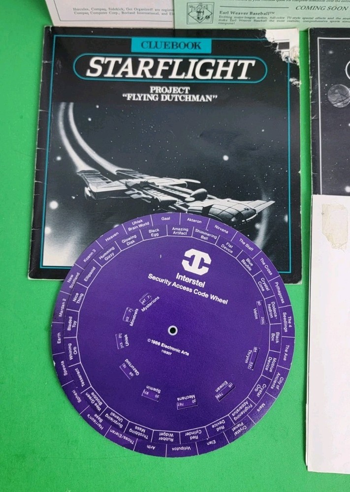 1986 Starflight PC Computer Game by Electronic Arts, IBM & Tandy