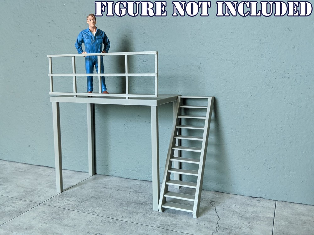 1/24 Scale Garage Loft Platform - Model Car Diorama Accessory