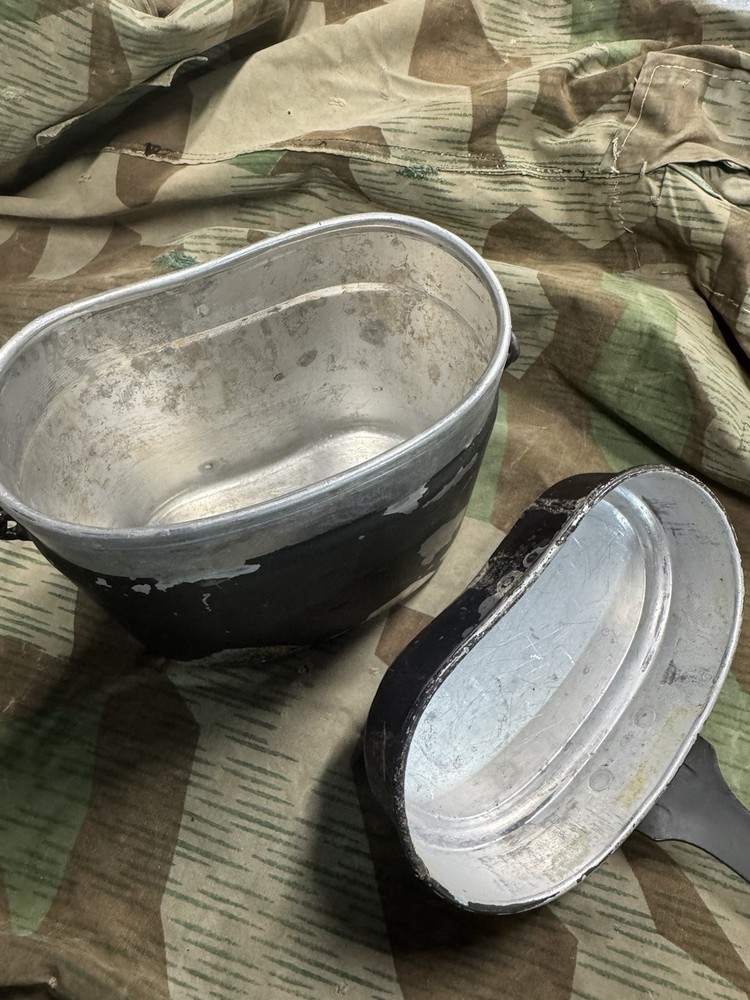 WWII Original German Mess Kit, 1943 Dated Top, Unmarked Bottom