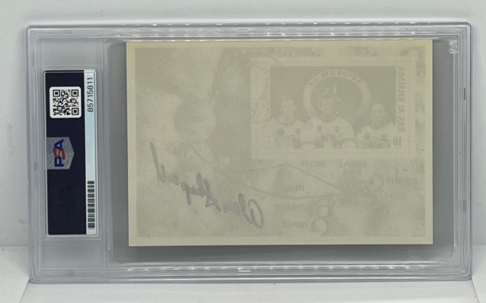 Alan Shepard Signed Stamp Sheet PSA Auto Authenticated Moon Walker Autographed