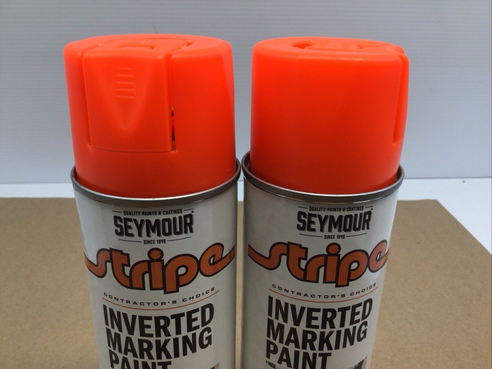 Seymour Stripe Inverted Marking Paint Fluorescent Orange 20-357 Two Pack