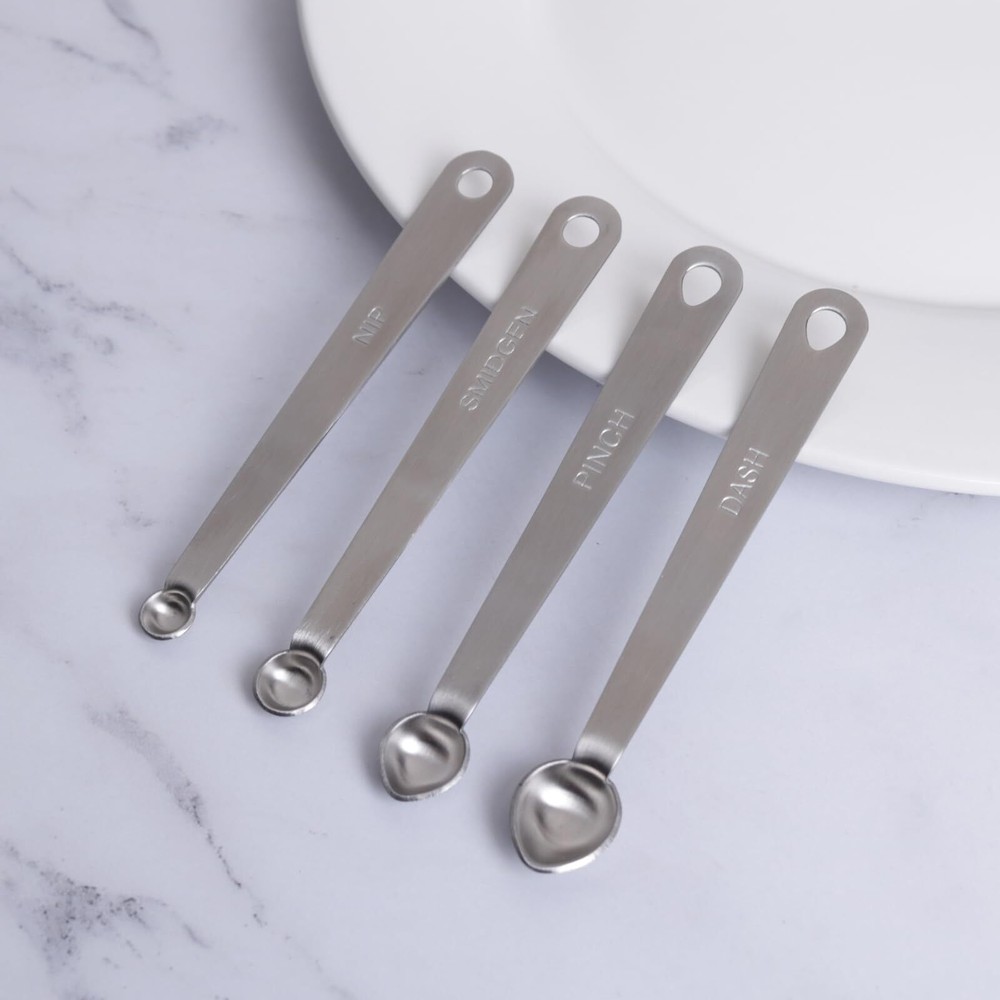 2pcs 1/32 Teaspoon1/32tsp Smidgen Single Tiny Measuring Spoon Small Individual