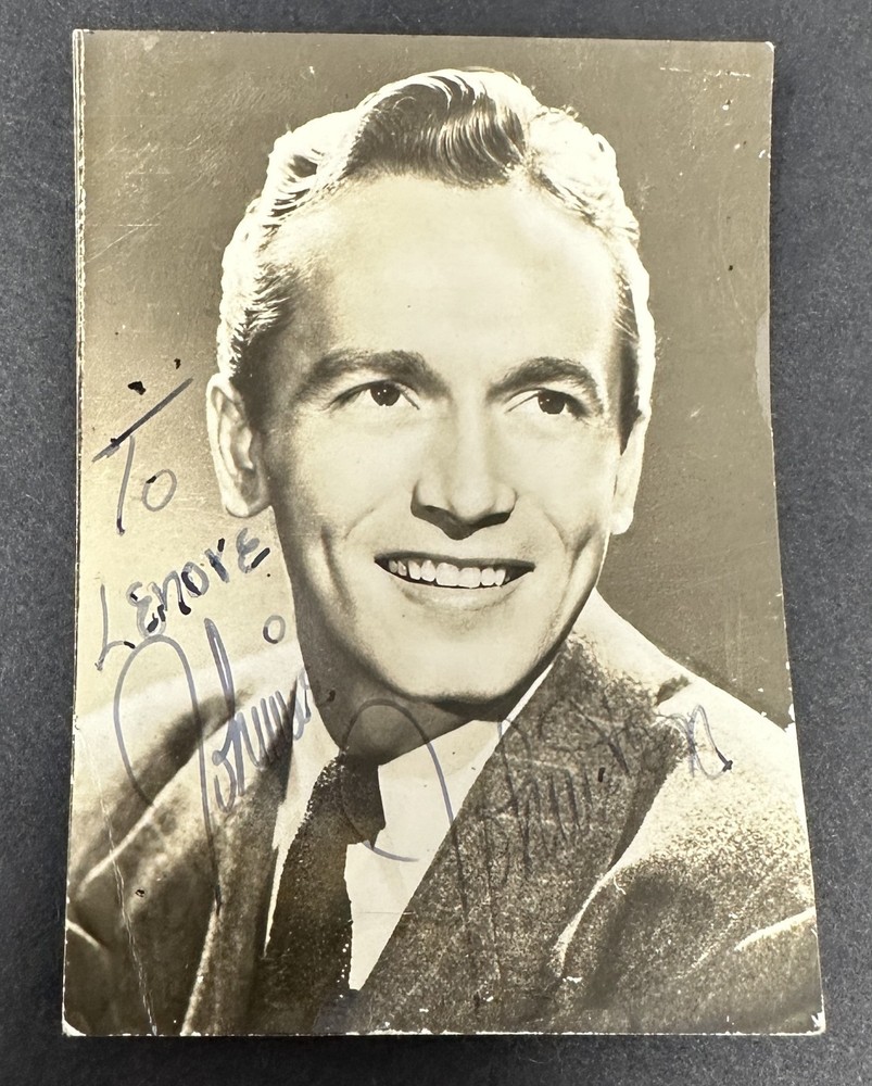 Signed Autograph Photo Johnnie Johnston Singer