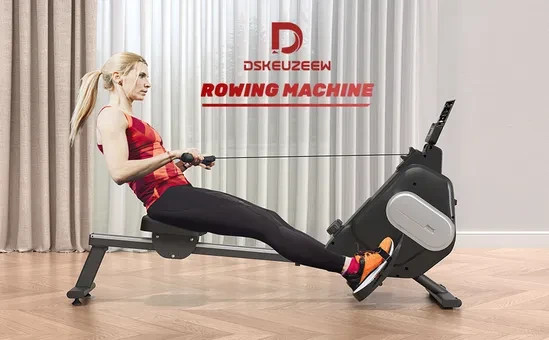 15-Level Adjustable Resistance Magnetic Rowing Machine LCD Display