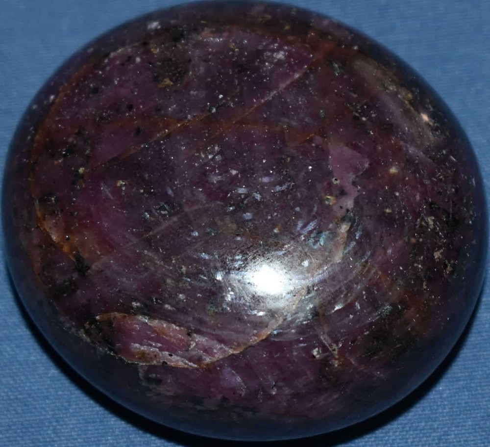 Shimmering Ruby Soap-Shaped Palm Stone #7