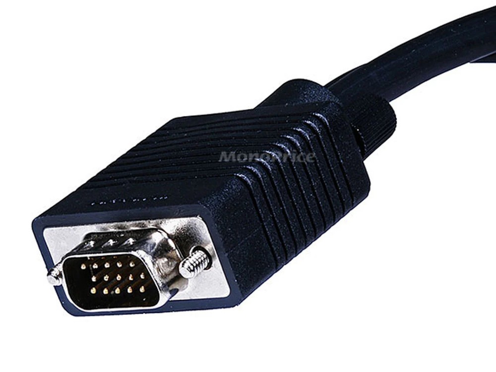 Monoprice VGA to S-Video/RCA (Composite) Adapter Cable - Black