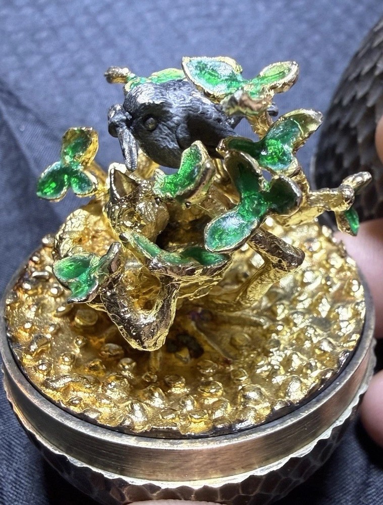 Stuart Devlin Limited Edition Silver Gilt Bird Egg Trinket Box #169