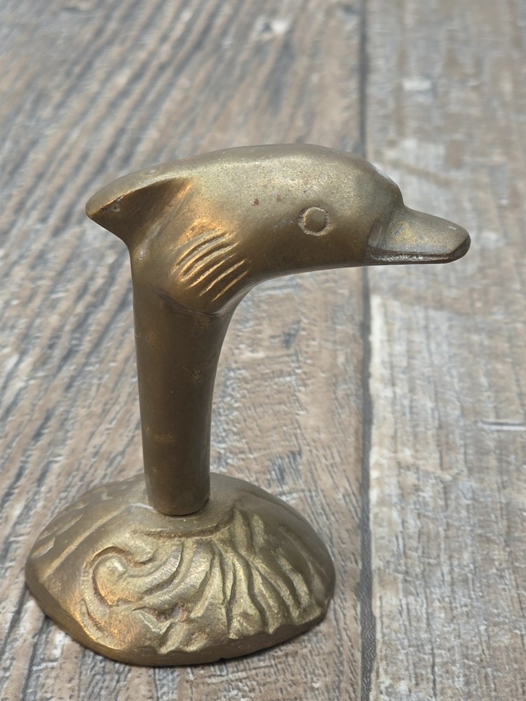 Solid Brass, Dolphin Jumpin Wave,. Flipper. India. Keepsake collectable