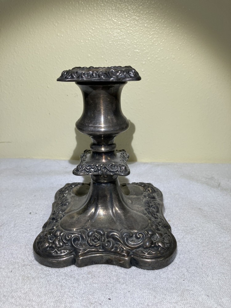silver candlestick antique. 2