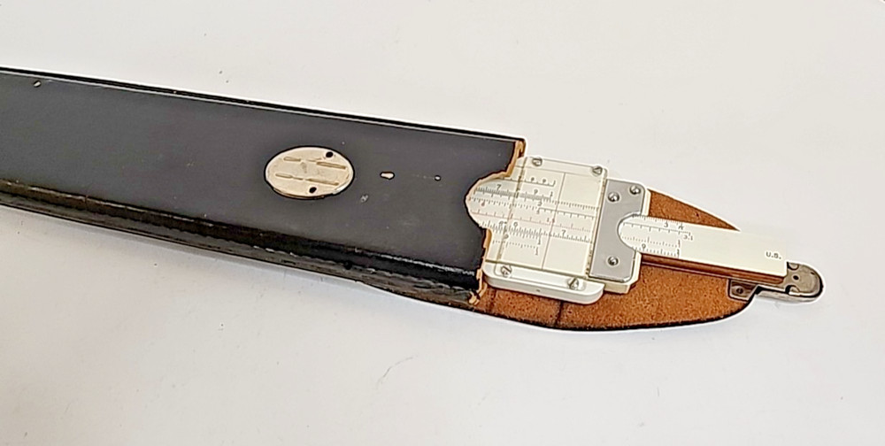 Slide Rule LUTZ Model No. 252 with Leather Case Made in Japan