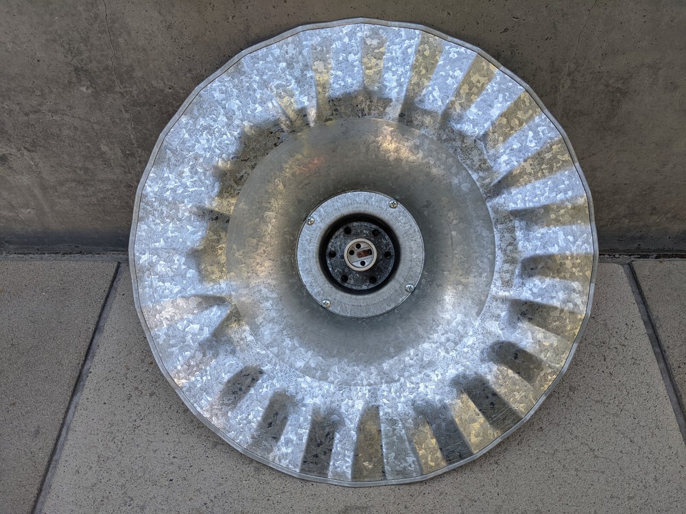 Radial Wave Stainless Steel Light/Shade Complete 16 3/4" Diameter
