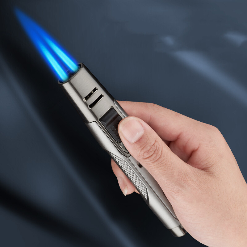 Windproof Cigar Lighter Torch Lighter Jet Butane Lighter with Refillable lock