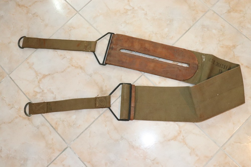 WWI US canvas and leather Cinch Strap M12 D31311 E724