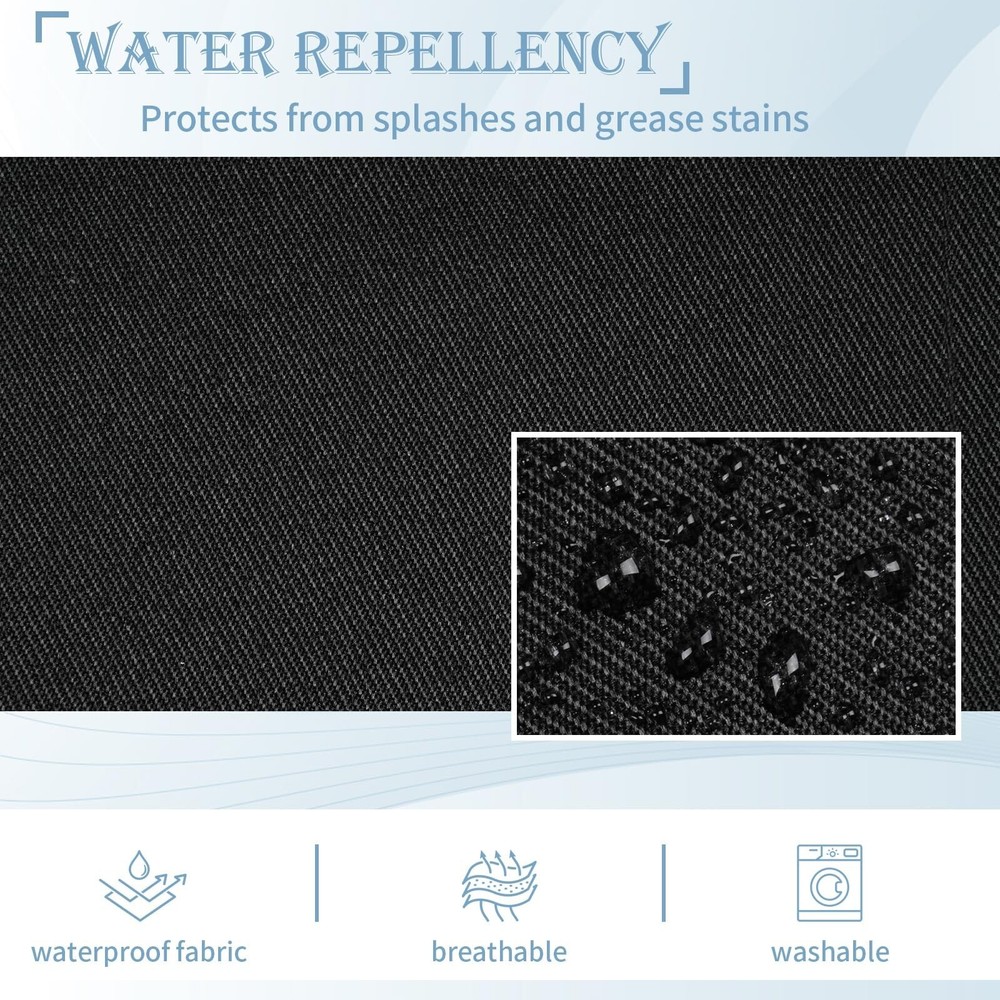 PEASUG 3 Pack Server Apron, Black Waitress Apron with 3 Pockets, Short Aprons...