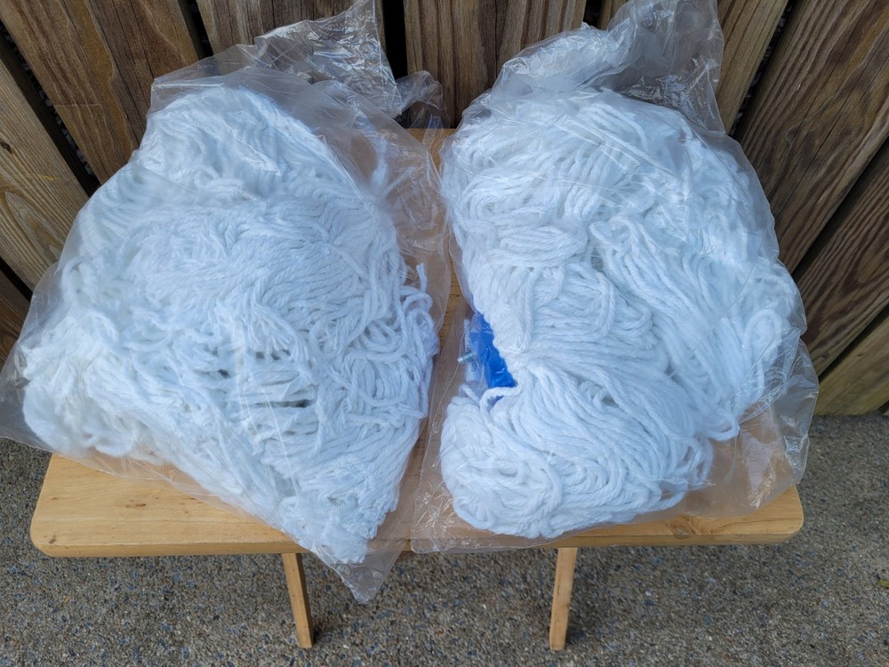 Boardwalk Lie Flat Mop Rayon seven total Replacement Heads. Model BWK720R White