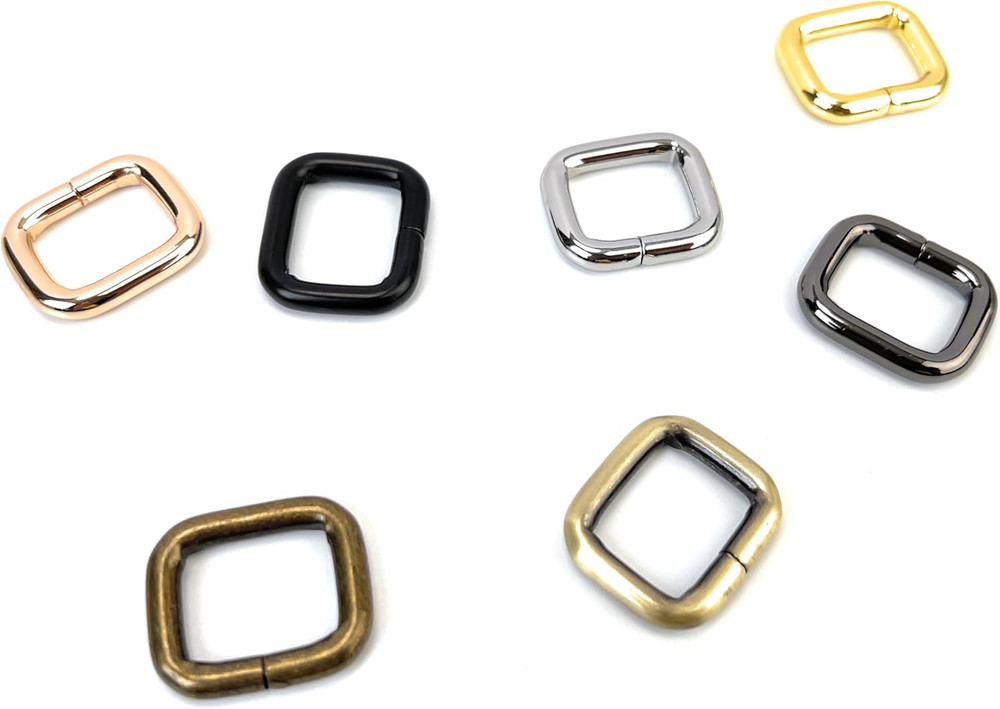 15 Pcs Metal Rectangle Rings Heavy Duty Non-Welded Iron Rectangular Buckle Loops