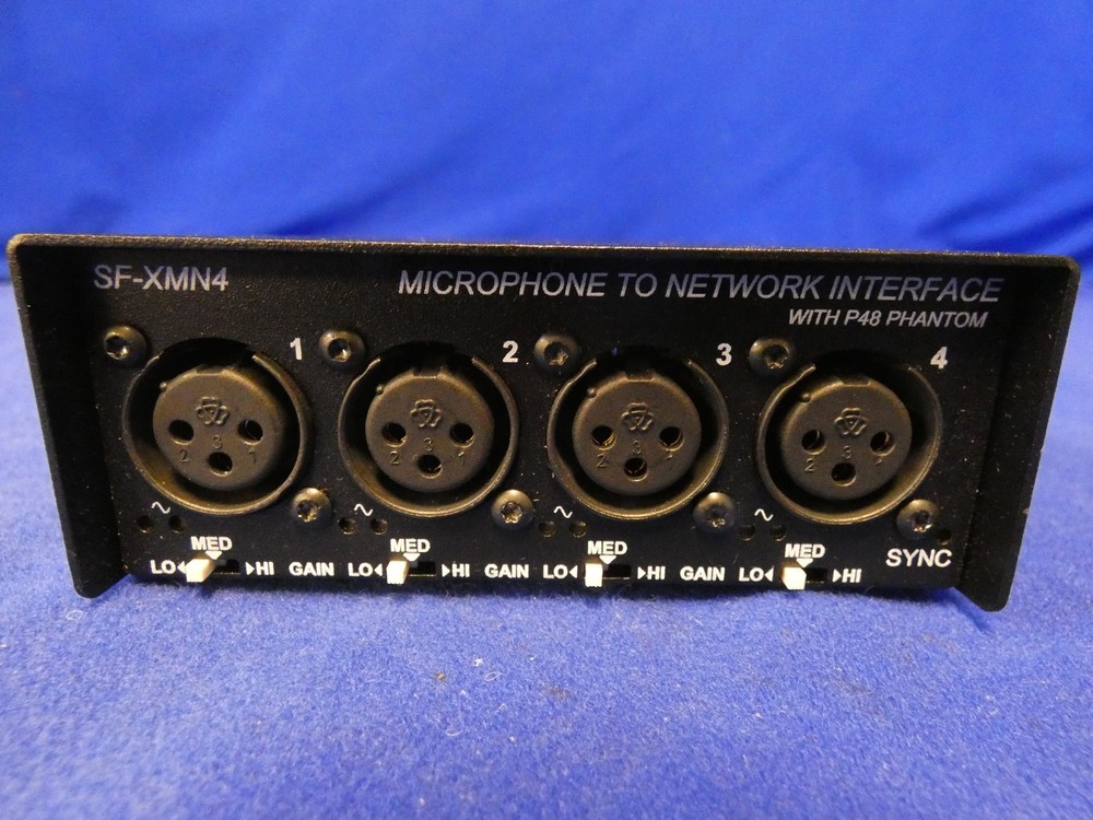 RDL SF-XMN4 Microphone to Network Interface w/ Dante PoE, 4 Input
