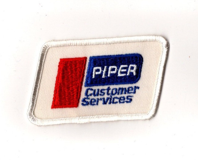 Piper Customer Services, 3" Long, Old Shirt Patch, Old Stock