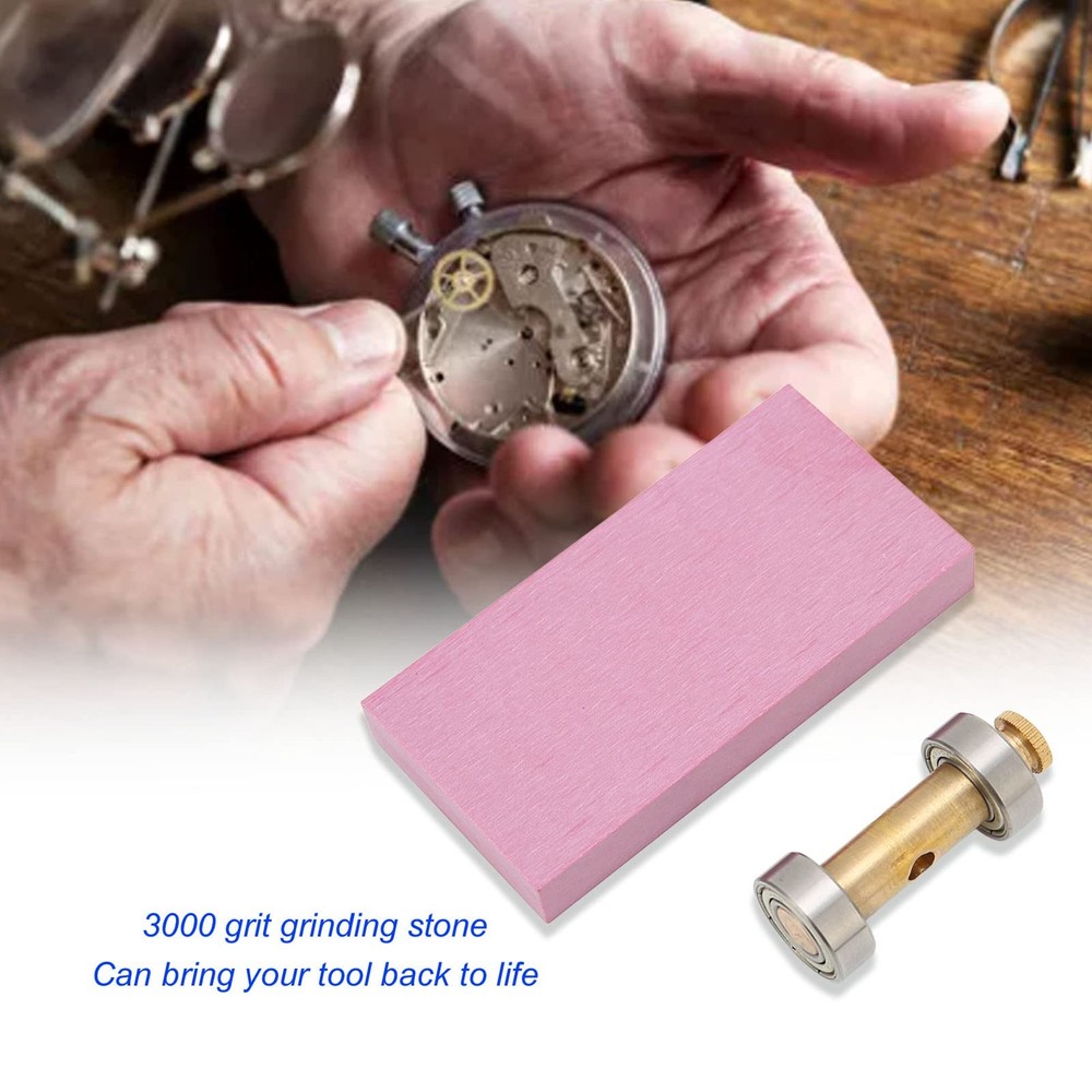 Watch Repair Screwdriver Sharpener with 3000 Grit Sharpening Stone Holder