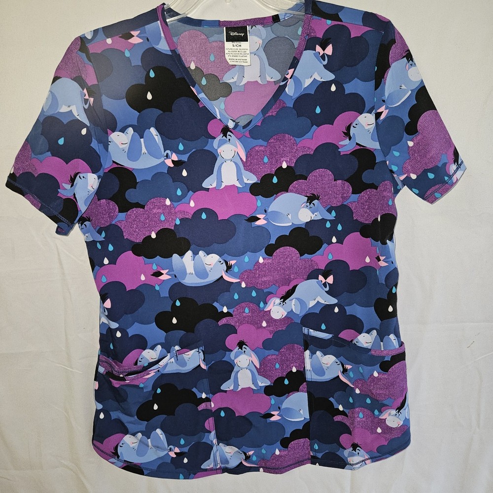 Disney Eeyore Scrubs 3 Pockets Size Small